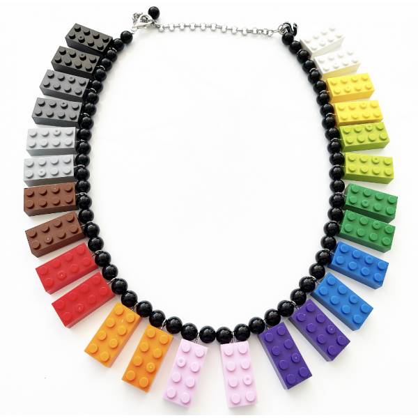 COLLANA MATTONCINI COLOR LUNGA