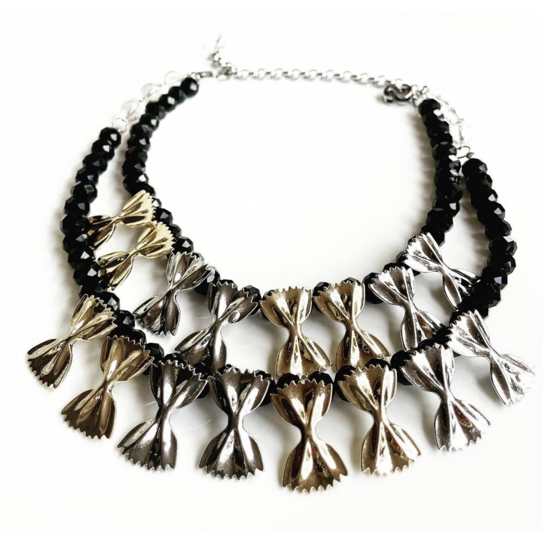 COLLANA PASTA ORO E ARGENTO
