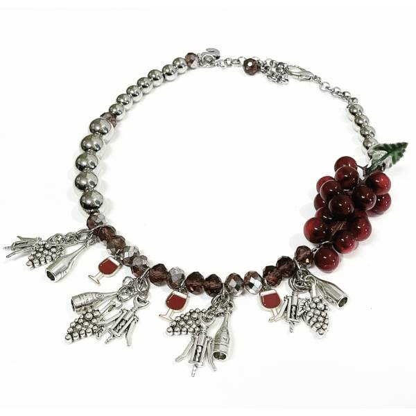 COLLANA UVA VINO 2