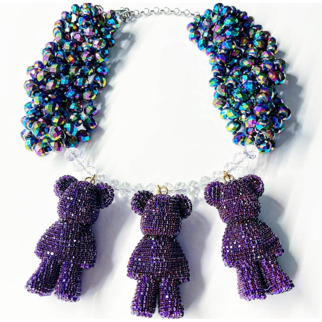 COLLANA ORSETTI VIOLA CRYSTAL