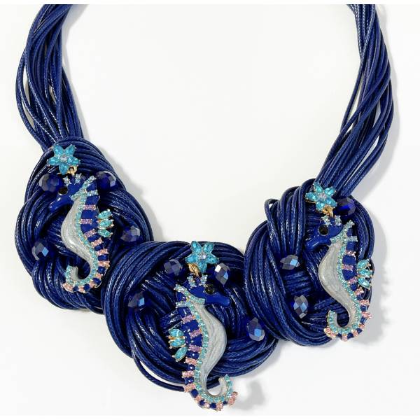 COLLANA CAVALLUCCI NODO BLU
