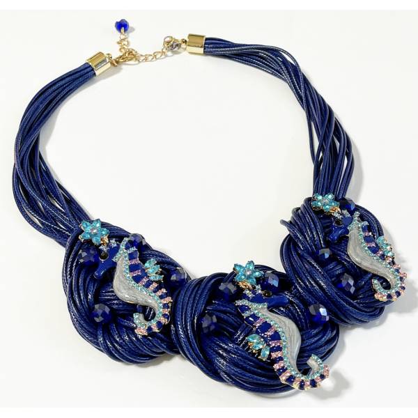 COLLANA CAVALLUCCI NODO BLU 2