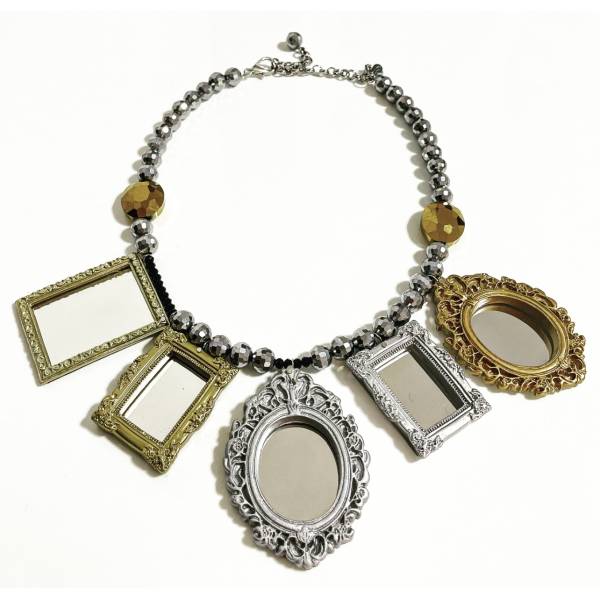 COLLANA CORNICI ORO E ARGENTO