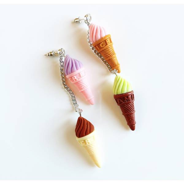 ORECCHINI MINI GELATI 3D