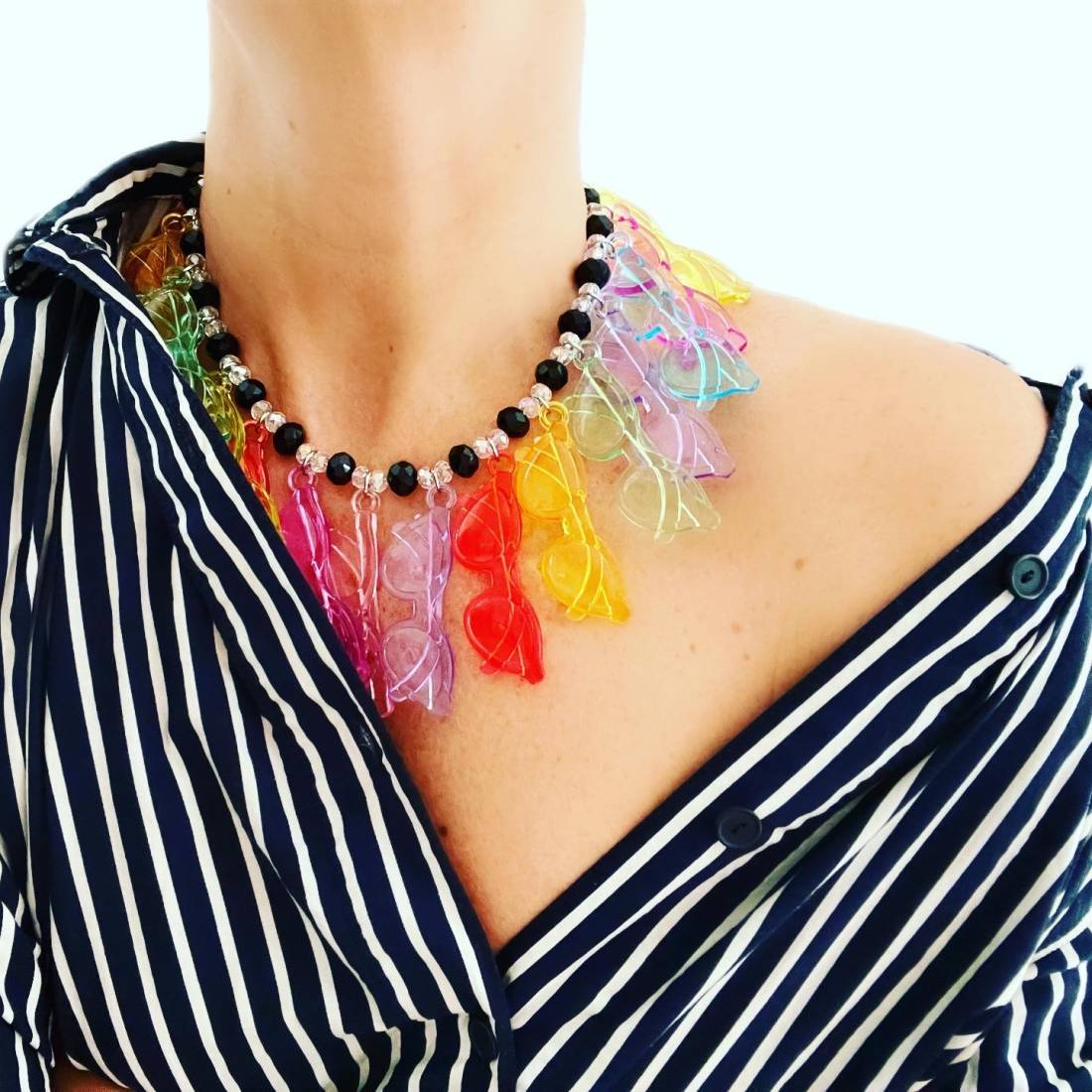COLLANA MINI OCCHIALI COLOR