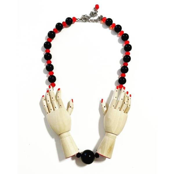 COLLANA MANI LEGNO