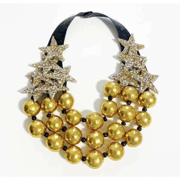 COLLANA STELLE E BOLLE ORO