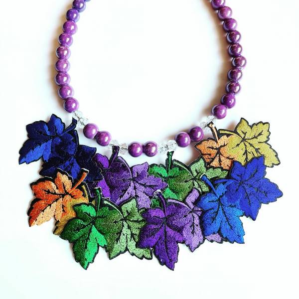 COLLANA FOGLIE COLOR COMPOSIT