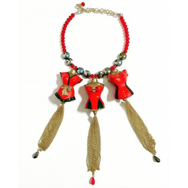 COLLANA TRE ABITI ROSSI