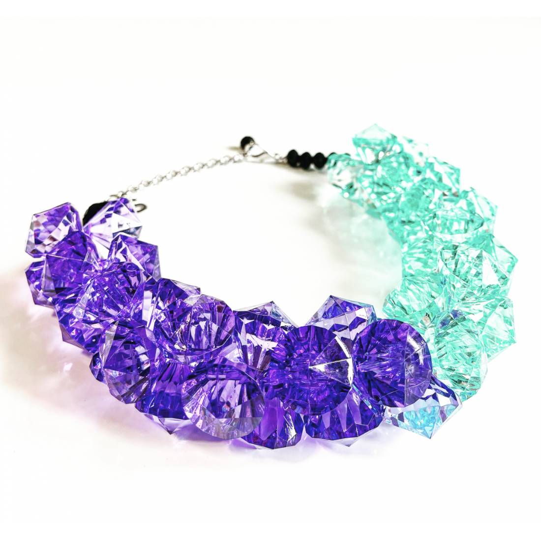 COLLANA DIAMANTI VIOLAZZURRO