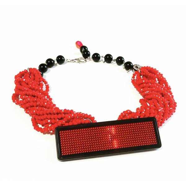 COLLANA SCRITTA LED ROSSO