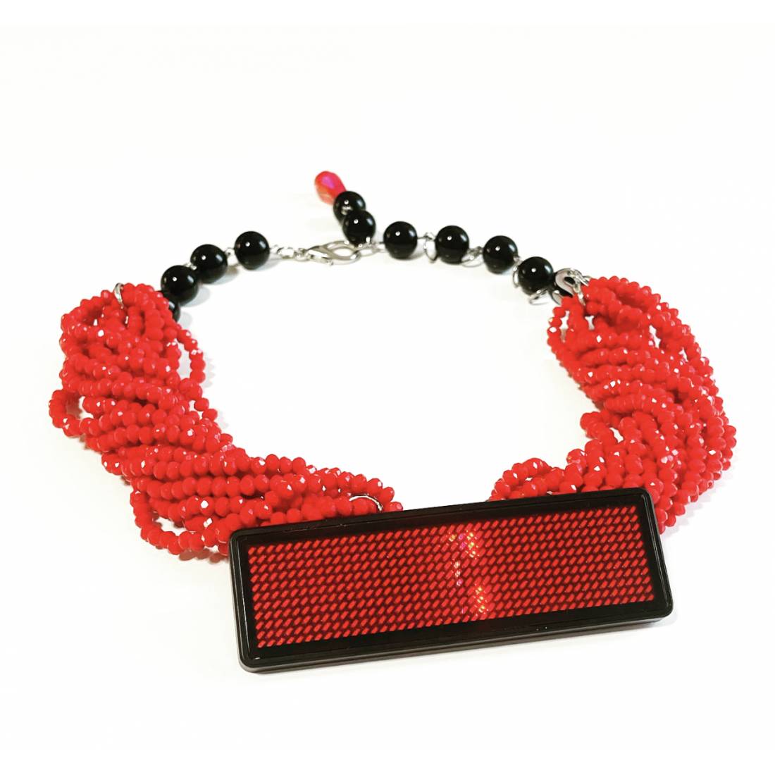 COLLANA SCRITTA LED ROSSO