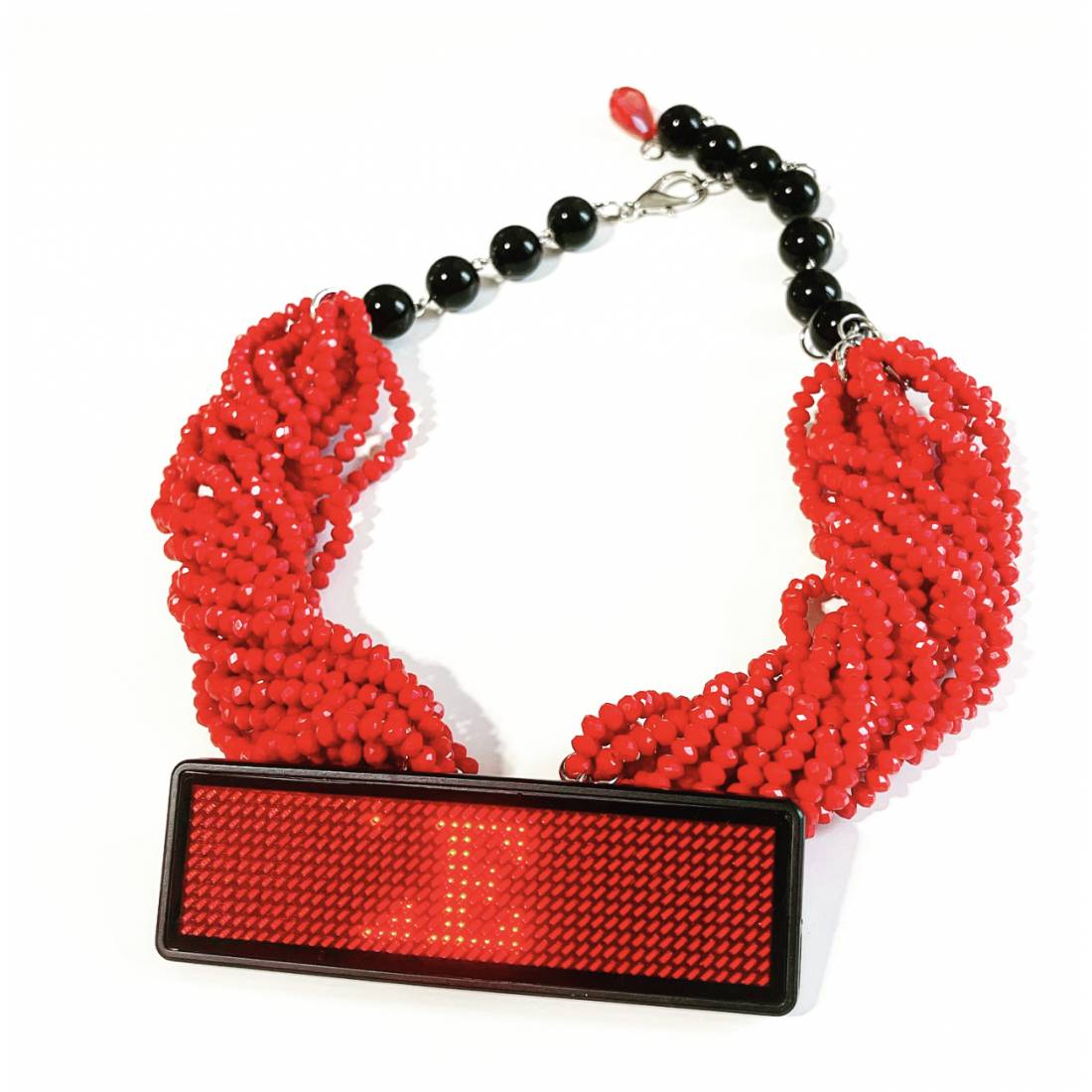 COLLANA SCRITTA LED ROSSO