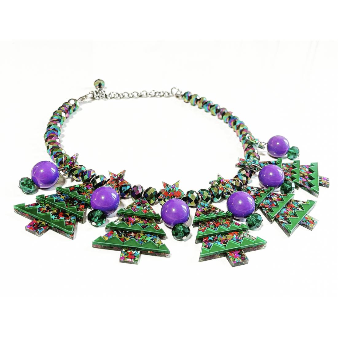 COLLANA CINQUE ALBERI VERDI