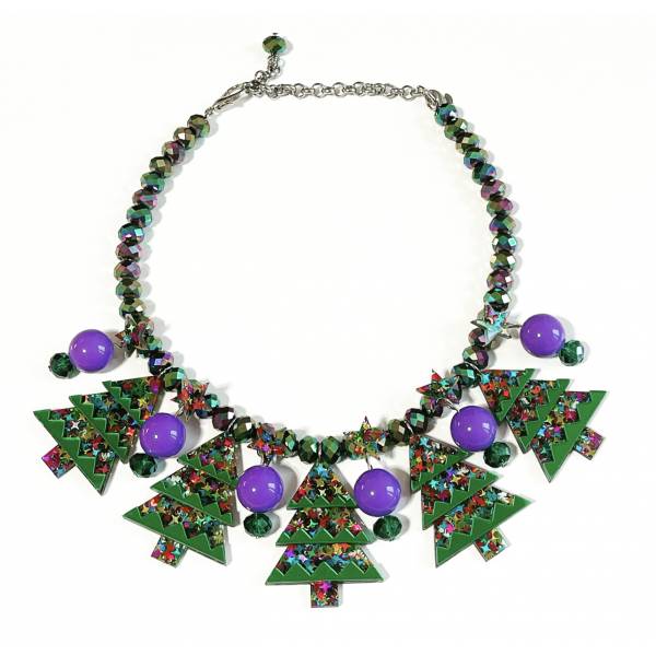 COLLANA CINQUE ALBERI VERDI 2