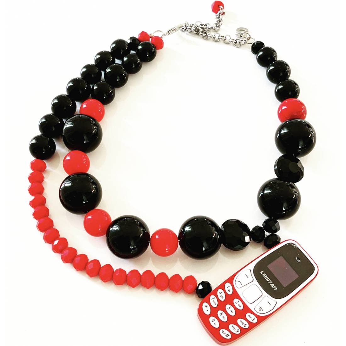 COLLANA MINI CELL ROSSO