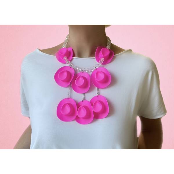 COLLANA CAPPELLI FUCSIA 2