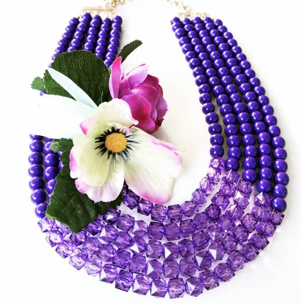 COLLANA VIOLA BOUQUET