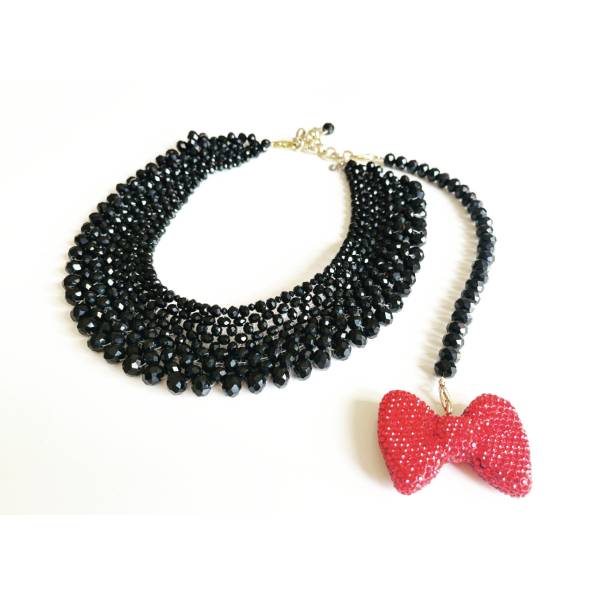 COLLANA GIROCOLLO FIOCCO ROSSO