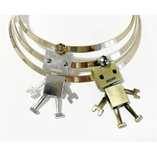 COLLANA ROBOT ORO E ARGENTO... 2