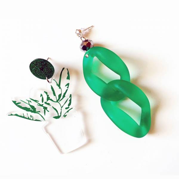 ORECCHINI PIANTINA GREEN