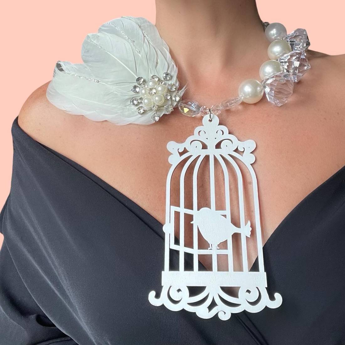 COLLANA VOLIAMO BLACK AND WHITE