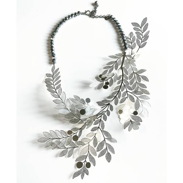 COLLANA FOGLIE ARGENTO 2