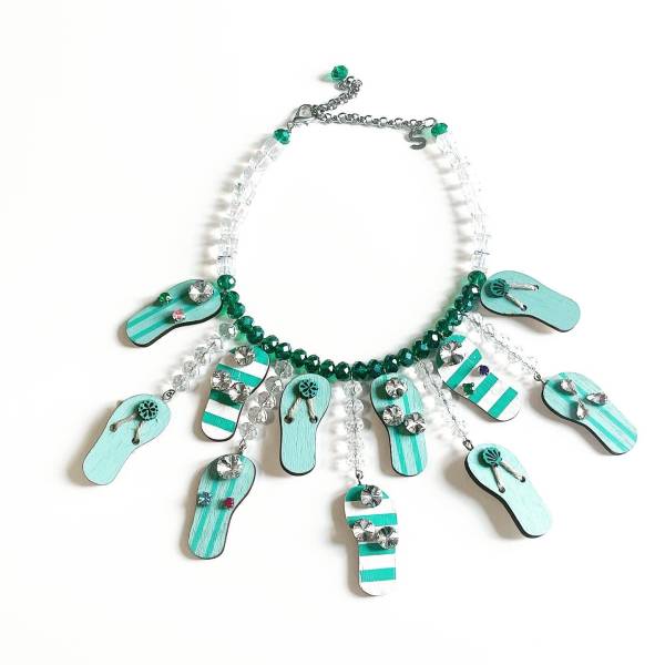 COLLANA SANDALI AZZURRI