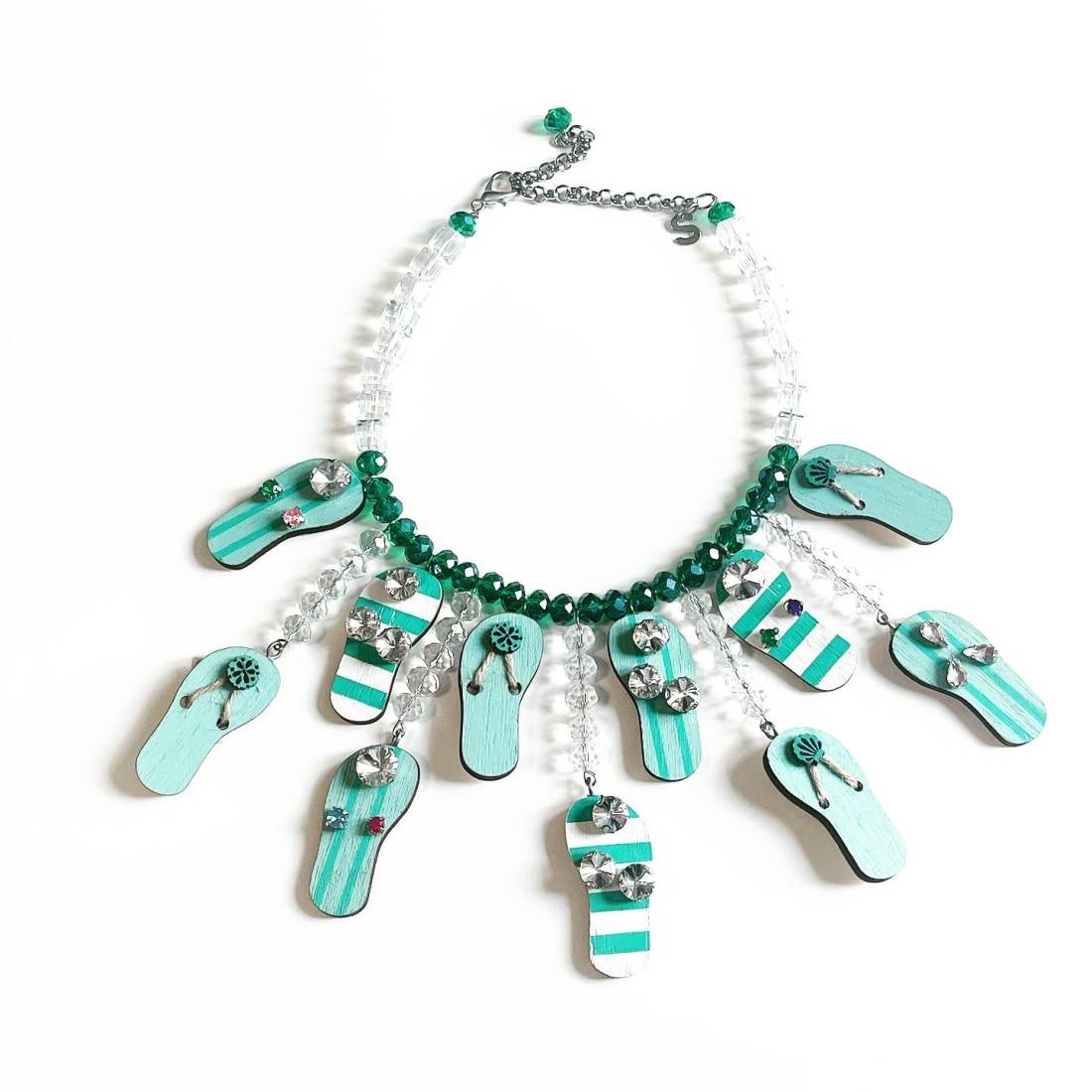 COLLANA SANDALI AZZURRI