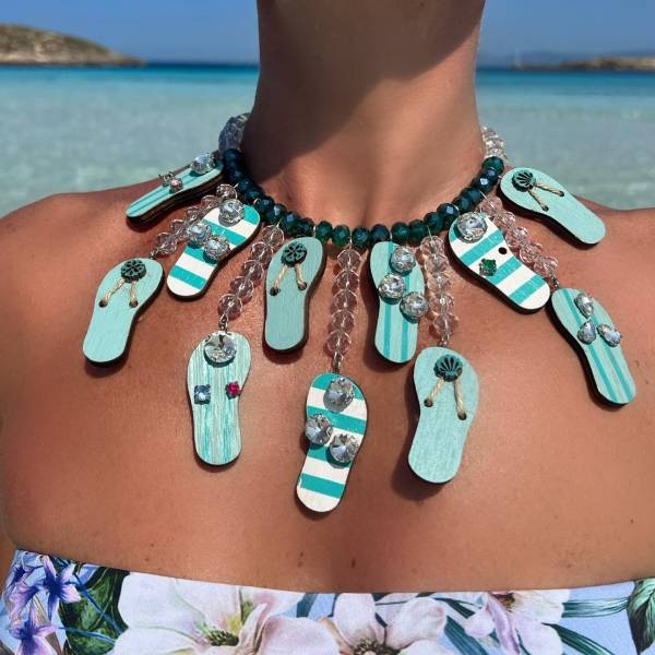 COLLANA SANDALI AZZURRI 2
