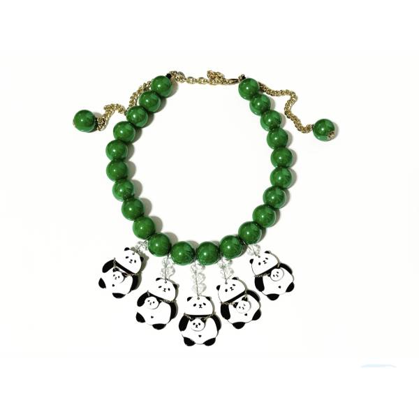 COLLANA PANDA GREEN