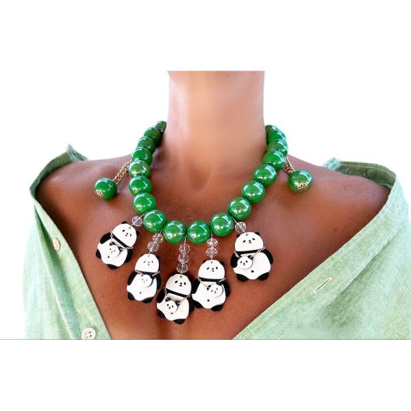 COLLANA PANDA GREEN 2