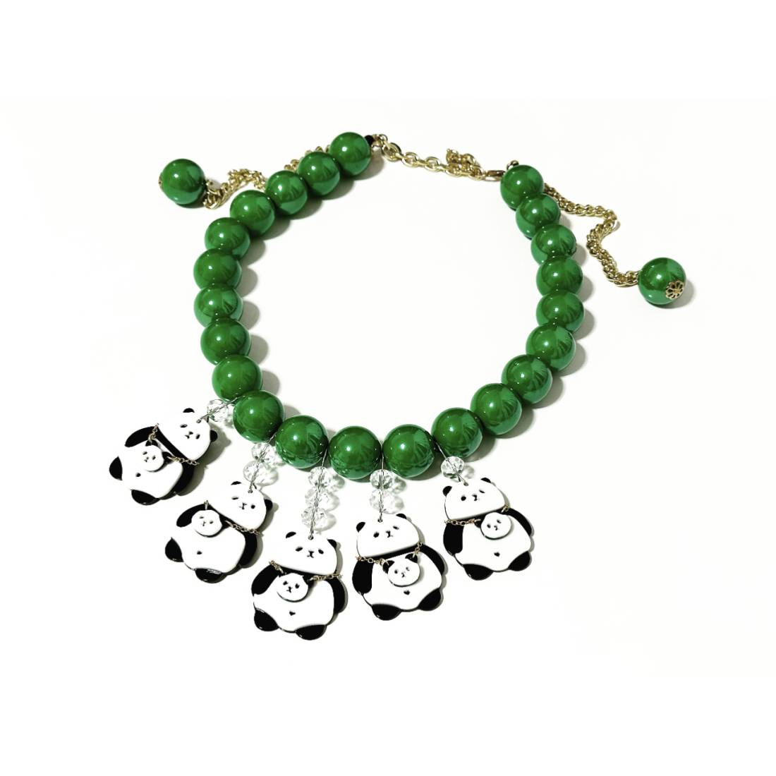 COLLANA PANDA GREEN