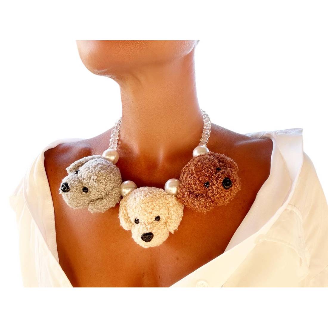 COLLANA TRE DOG PELUCHE