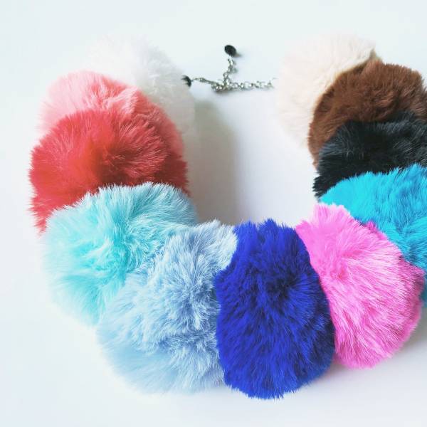 COLLANA ECO PELLICCIA COLOR