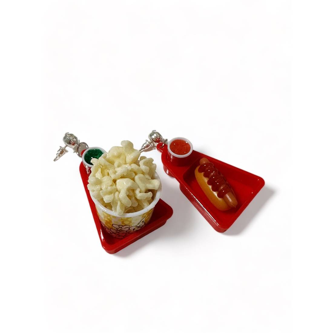 ORECCHINI POP CORN E HOT DOG