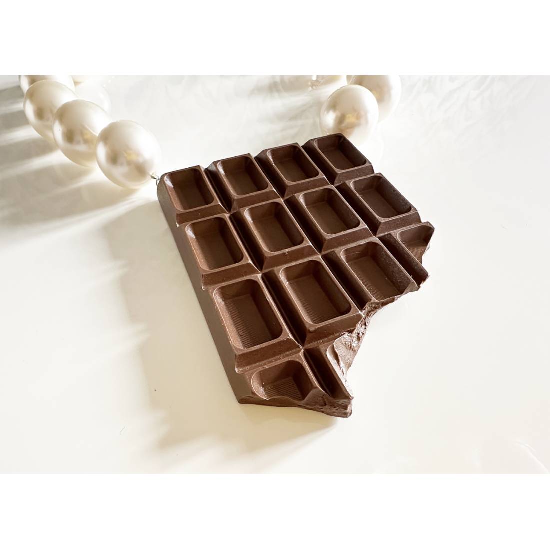 COLLANA BARRETTA CIOCCOLATO