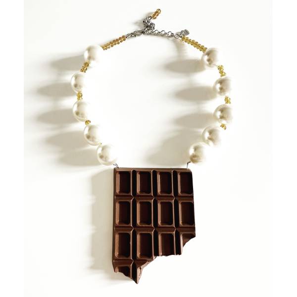 COLLANA BARRETTA CIOCCOLATO 2
