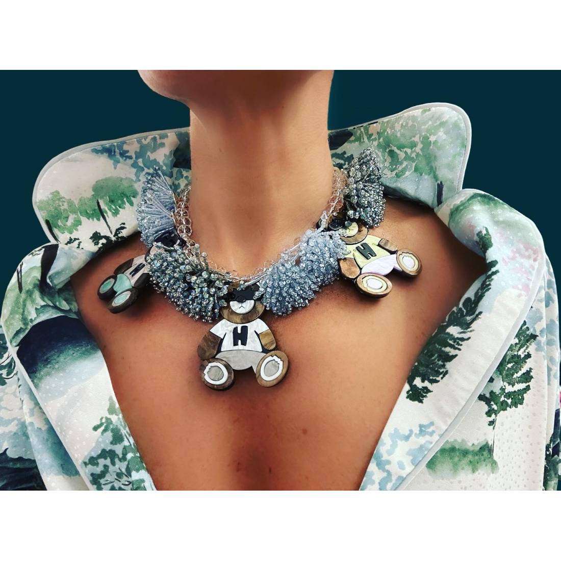COLLANA CRISTALLO LUXURI CON ORSI