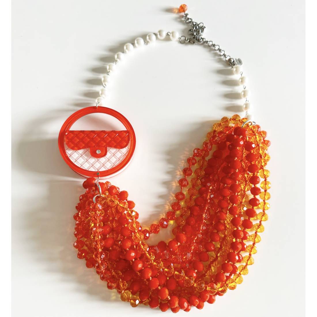 COLLANA BORSA ARANCIO