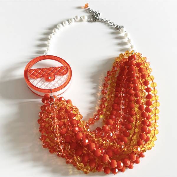 COLLANA BORSA ARANCIO 2