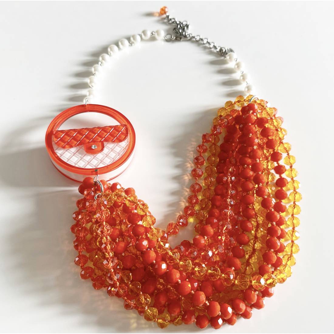 COLLANA BORSA ARANCIO