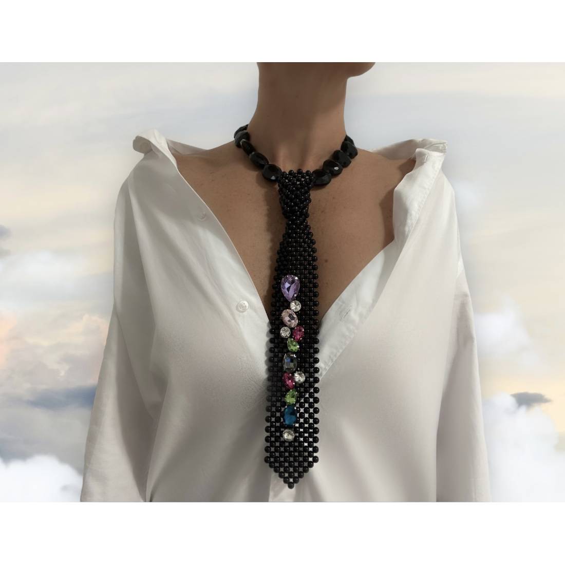 COLLANA CRAVATTA CRYSTAL