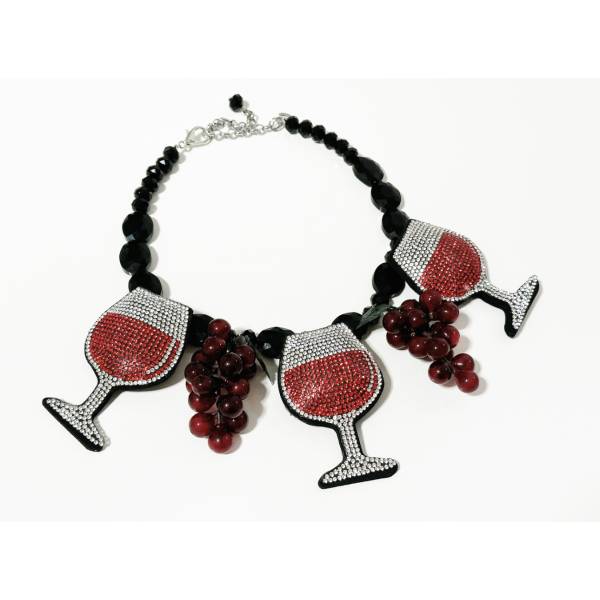 COLLANA BICCHIERI VINO CRYSTAL