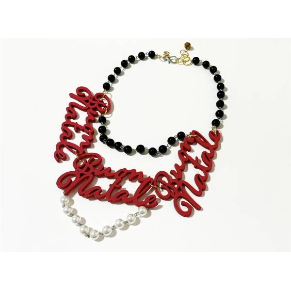 COLLANA BUON NATALE ROSSO