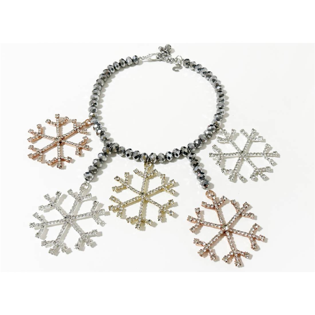 COLLANA FIOCCHI DI NEVE CRISTALLO