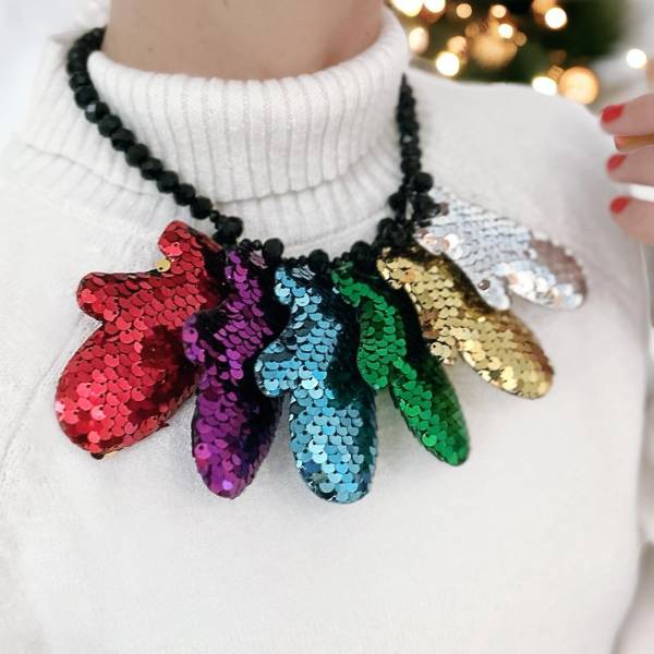 COLLANA MOFFOLE PAILLETTES 2