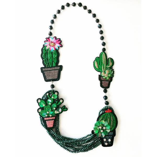COLLANA 4 CACTUS PAILLETTES