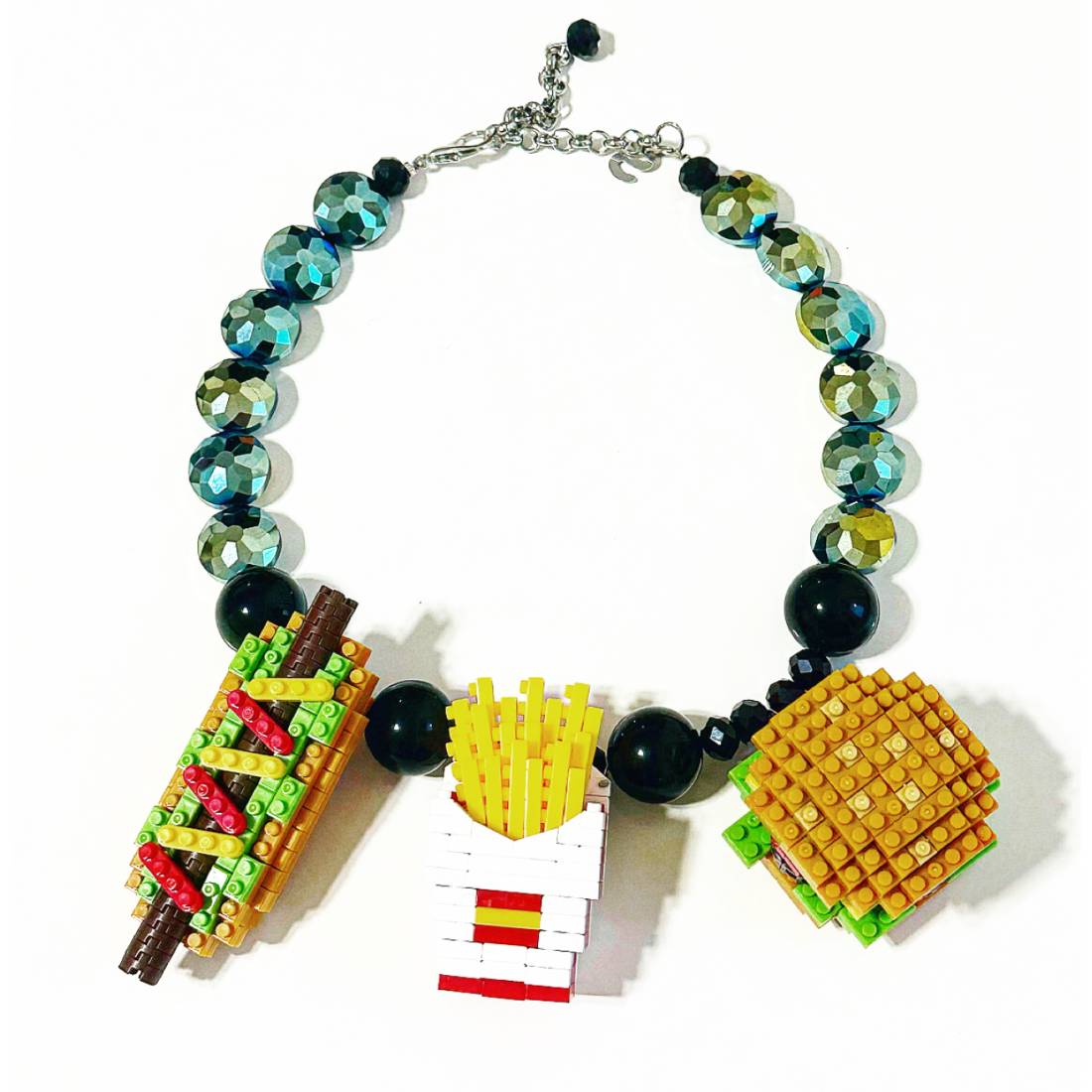 COLLANA HAMBURGER PATATINE HOT DOG