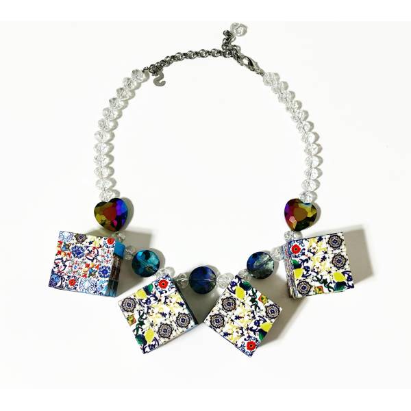 COLLANA CUBI RUBIK BLU 2